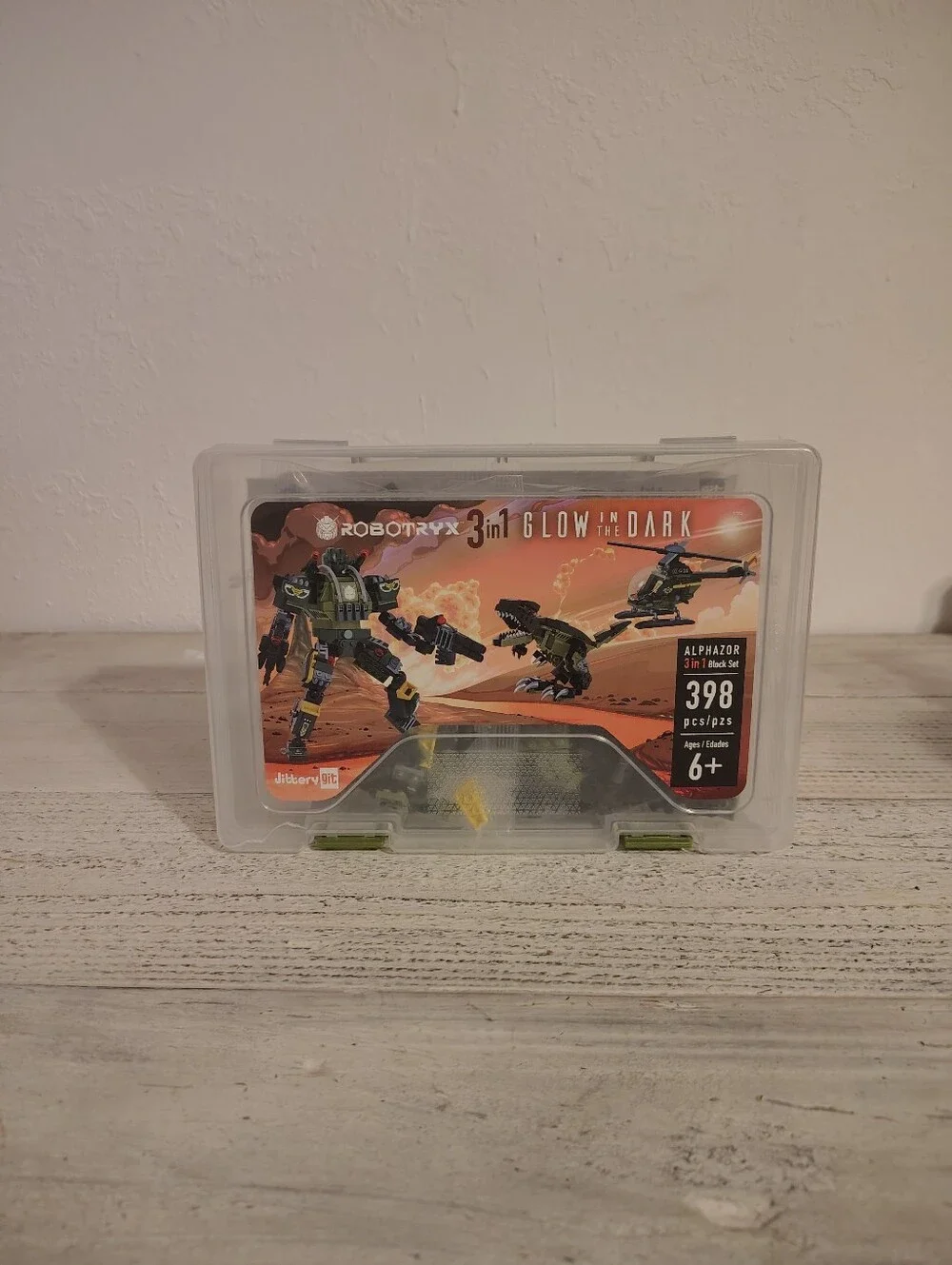 JITTERYGIT Robotryx Alphazor 3-in-1 Glow in the Dark Block Set